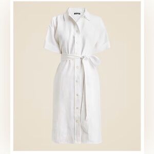 J.Crew linen NWT White Shirt Dress